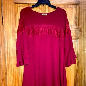 Wrangler Bell Sleeve Dress with lace